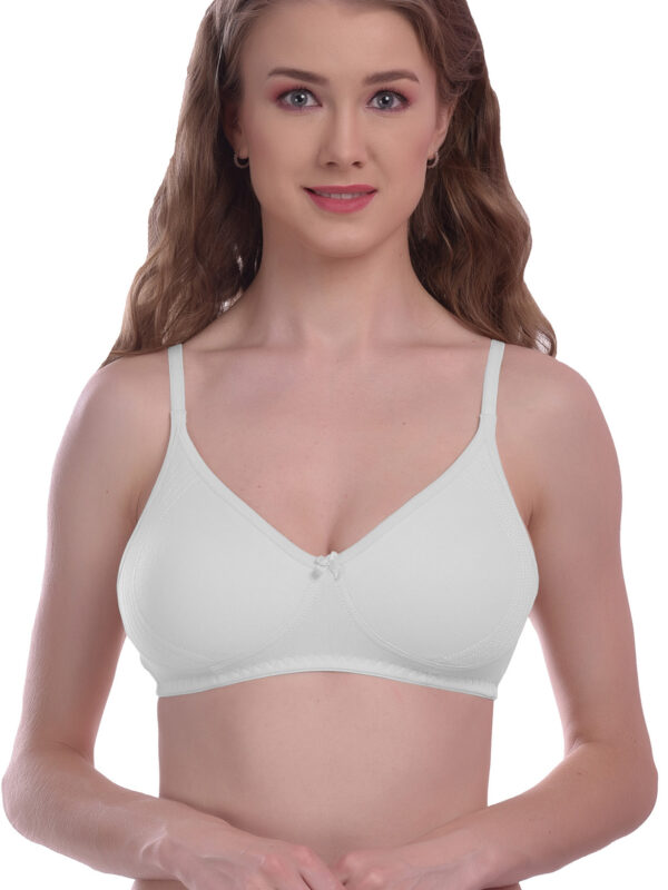 Lightly Padded Non-Wired  Bra (white)