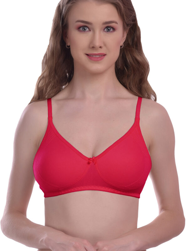 Lightly Padded Non-Wired  Bra (Red)